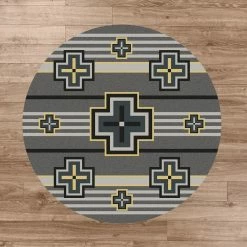 American Dakota Textiles Trader Collection: Bounty Gray Area Rugs Decor