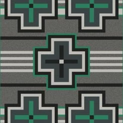 American Dakota Textiles Trader Collection: Bounty Jade Area Rugs Decor
