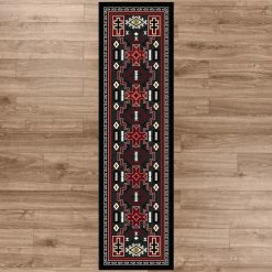 American Dakota Textiles Voices Collection: Double Cross Gray Area Rugs