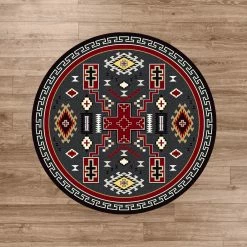 American Dakota Textiles Voices Collection: Double Cross Gray Area Rugs
