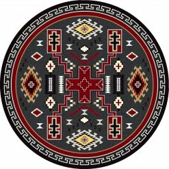 American Dakota Textiles Voices Collection: Double Cross Gray Area Rugs