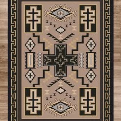 American Dakota Textiles Voices Collection: Double Cross Sandman Area Rugs