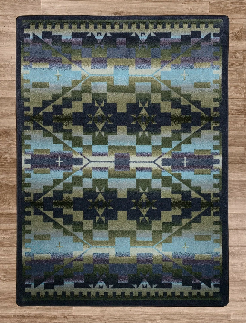 American Dakota Textiles Decor Trader Collection: Rainbow Blanket Blue 3 American Dakota Textiles Decor Trader Collection: Rainbow Blanket Blue