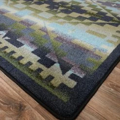 American Dakota Textiles Decor Trader Collection: Rainbow Blanket Blue