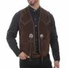 Scully Leather Company Men's Leather Vest Collection: Scully Western Suede With Handlacing