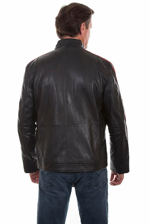 Scully Leather Company Men's Leather Jacket Collection: Scully Motorcycle Racer Black 4 Scully Leather Company Men's Leather Jacket Collection: Scully Motorcycle Racer Black