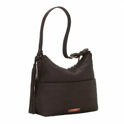 American West Handbags Ladies' American West Handbag Wild Horses Collection: Leather Zip Top Shoulder Hair On Hide