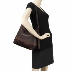 American West Handbags Ladies' American West Handbag Wild Horses Collection: Leather Zip Top Shoulder Hair On Hide