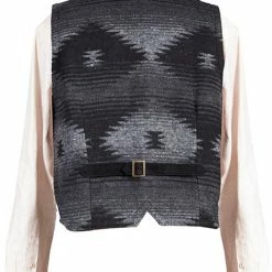 Scully Leather Company Men's Leather Vest Collection: Scully Western Southwest Print Back
