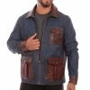 Scully Leather Company Men's Leather Jacket Collection: Scully Western Denim With Leather Trim