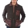 Scully Leather Company Men's Leather Jacket Collection: Scully Western Canvas With Leather Trim