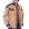 Scully Leather Company Men's Leather Jacket Collection: Scully Western Canvas And Leather Trim Tan