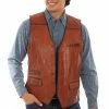 Scully Leather Company Men's Leather Vest Collection: Scully Subtly Darkened Edges