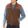 Scully Leather Company Men's Leather Vest Collection: Scully Vintage Leather Trim