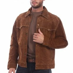 Scully Leather Company Men's Leather Jacket Collection: Scully Western Suede Jean Jacket