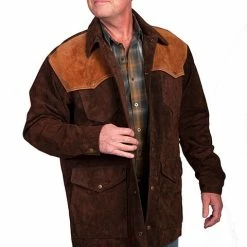 Scully Leather Company Men's Leather Jacket Collection: Scully Western Two Tone Car Coat