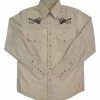 White Horse Apparel Men's Embroidered Western Shirt: White Horse Guitars