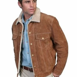 Scully Leather Company Men's Leather Jacket Collection: Scully Casual Suede W Faux Fur