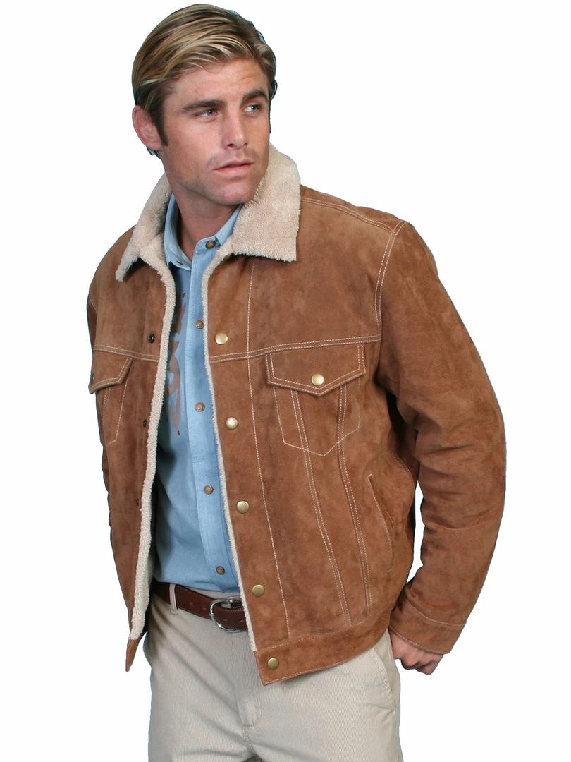 Scully Leather Company Men's Leather Jacket Collection: Scully Casual Suede W Faux Fur 3 Scully Leather Company Men's Leather Jacket Collection: Scully Casual Suede W Faux Fur