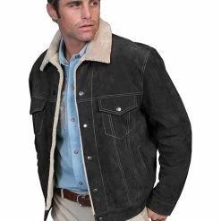 Scully Leather Company Men's Leather Jacket Collection: Scully Casual Suede W Faux Fur