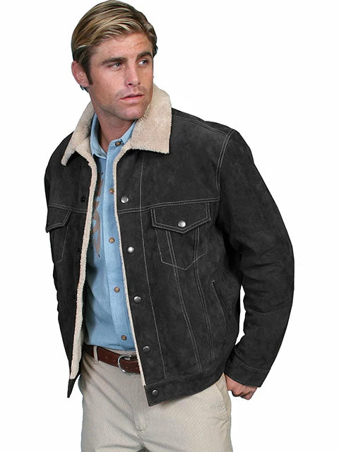Scully Leather Company Men's Leather Jacket Collection: Scully Casual Suede W Faux Fur 4 Scully Leather Company Men's Leather Jacket Collection: Scully Casual Suede W Faux Fur