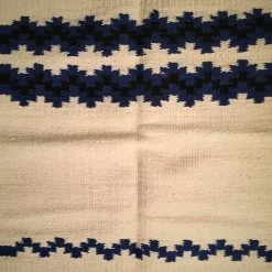 Action Saddle Blanket Big Country Ivory Blue Black Decor