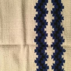Action Saddle Blanket Big Country Ivory Blue Black Decor