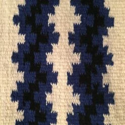 Action Saddle Blanket Big Country Ivory Blue Black Decor