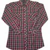 White Horse Apparel Men's Western Shirt: White Horse Plaid Red Black 1 White Horse Apparel Men's Western Shirt: White Horse Plaid Red Black