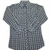 White Horse Apparel Men's Western Shirt: White Horse Plaid Blue Black 1 White Horse Apparel Men's Western Shirt: White Horse Plaid Blue Black