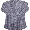 White Horse Apparel Men's Western Shirt: White Horse Plaid Red Blue 1 White Horse Apparel Men's Western Shirt: White Horse Plaid Red Blue