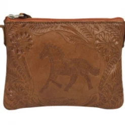 American West Handbags American West Handbag Tooled Collection: Trail Rider Crossbody Equestrian Hip