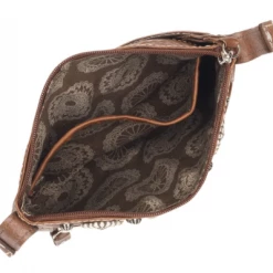 American West Handbags American West Handbag Tooled Collection: Trail Rider Crossbody Equestrian Hip