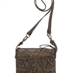 American West Handbags American West Handbag Tooled Collection: Trail Rider Crossbody Equestrian Hip