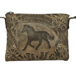 American West Handbags American West Handbag Tooled Collection: Trail Rider Crossbody Equestrian Hip