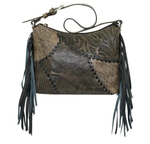 American West Handbags American West Handbag Gypsy Patch Collection: Leather Zip Top Shoulder 5 American West Handbags American West Handbag Gypsy Patch Collection: Leather Zip Top Shoulder