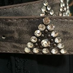 OutWest Shop Western Fashion Belt Accessory: Leather With Rhinestones Ladies'