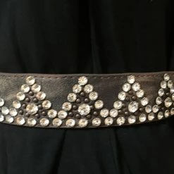 OutWest Shop Western Fashion Belt Accessory: Leather With Rhinestones Ladies'
