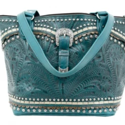American West Handbags Ladies' American West Handbag Blue Ridge Collection: Zip Top Tote