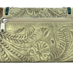 American West Handbags Ladies' American West Handbag Blue Ridge Collection: Leather Tri-Fold Western Wallet