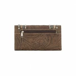 American West Handbags Ladies' American West Handbag Blue Ridge Collection: Leather Tri-Fold Western Wallet