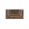 American West Handbags Ladies' American West Handbag Blue Ridge Collection: Leather Tri-Fold Western Wallet