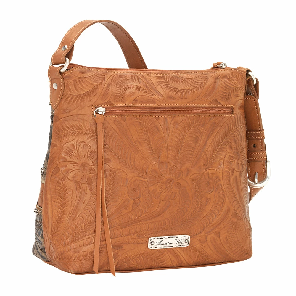 American West Handbags Ladies' American West Handbag Saddle Ridge Collection: Leather Zip Top Shoulder 7 American West Handbags Ladies' American West Handbag Saddle Ridge Collection: Leather Zip Top Shoulder