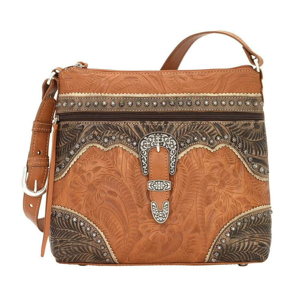 American West Handbags Ladies' American West Handbag Saddle Ridge Collection: Leather Zip Top Shoulder 4 American West Handbags Ladies' American West Handbag Saddle Ridge Collection: Leather Zip Top Shoulder
