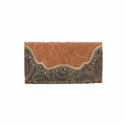 American West Handbags American West Handbag Saddle Ridge Collection: Leather Tri-Fold Western Wallet Ladies'