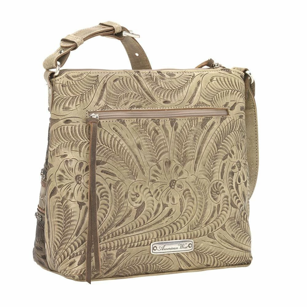 American West Handbags Ladies' American West Handbag Saddle Ridge Collection: Leather Zip Top Shoulder 8 American West Handbags Ladies' American West Handbag Saddle Ridge Collection: Leather Zip Top Shoulder