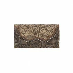 American West Handbags American West Handbag Saddle Ridge Collection: Leather Tri-Fold Western Wallet Ladies'