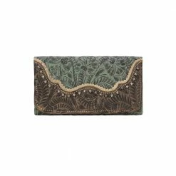 American West Handbags American West Handbag Saddle Ridge Collection: Leather Tri-Fold Western Wallet Ladies'