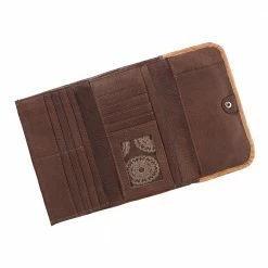 American West Handbags American West Handbag Saddle Ridge Collection: Leather Tri-Fold Western Wallet Ladies'