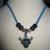 OutWest Shop Necklace Steer Skull With Beads Ladies'